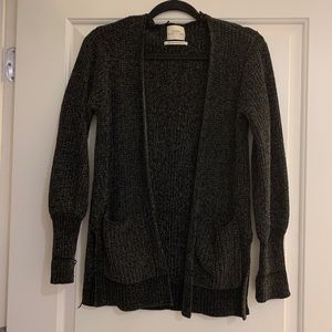 Black Chenille Cardigan